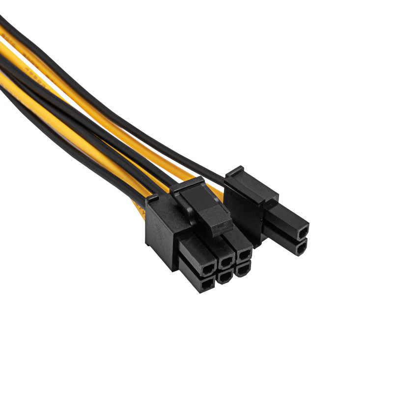 Cabo de extensão de alimentação Akyga AK-CA-82 PCIe 8 pinos (6+2), 6+2 pinos (macho) para 8 pinos (fêmea), 40 cm