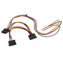 Cabo de serviço Akyga AK-SC-24 para fonte de alimentação de PC, conector fêmea Molex / 2x conector fêmea SATA, 40 / 15 / 15 cm