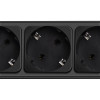 Régua de tomadas com proteção contra sobretensão Akyga AK-SP-06B, 5x tomadas Schuko CEE 7/3 (tipo F), interruptor, 3 m, preto