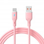 Cabo USB Akyga AK-USB-61 USB-A (macho) / USB-C (macho), USB 2.0, 18W, 1 m, rosa, silicone