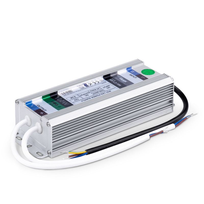 Fonte de alimentação comutável LED estanque Akyga AK-L2-100 12 V, 8,3 A, 100 W, IP67