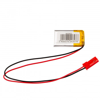Bateria Li-Po Akyga AKY0472 LP301525 3,7 V 85 mAh com PCM, ficha JST 2,54 mm 2 pinos, cabo de 150 mm