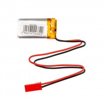 Bateria Li-Po Akyga AKY0384 LP601730 3,7 V 250 mAh com PCM, ficha JST 2,54 mm 2 pinos, cabo de 150 mm