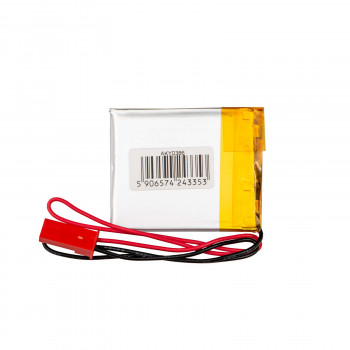 Bateria Li-Po Akyga AKY0386 LP403035 3,7 V 400 mAh com PCM, ficha JST 2,54 mm 2 pinos, cabo de 150 mm
