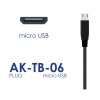 Fonte de alimentação universal Akyga AK-TB-06 5,0V / 2,5A 12,5W micro USB B 1,1m