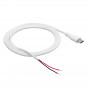 Cabo de serviço Akyga AK-SC-40 com ficha USB-C e extremidade aberta, 60 W (20 V / 3 A), 1 m, branco