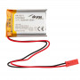 Bateria Li-Po Akyga AKY0571 LP803040 3,7 V 1000 mAh com PCM, ficha JST 2,54 mm 2 pinos, cabo de 150 mm
