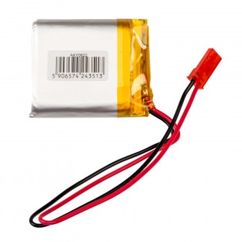 Bateria Li-Po Akyga AKY0622 LP883440 3,7 V 1200 mAh com PCM, ficha JST 2,54 mm 2 pinos, cabo de 150 mm