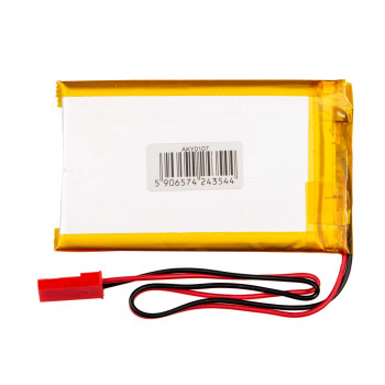 Bateria Li-Po Akyga AKY0107 LP503759 3,7 V 1350 mAh com PCM, ficha JST 2,54 mm 2 pinos, cabo de 150 mm