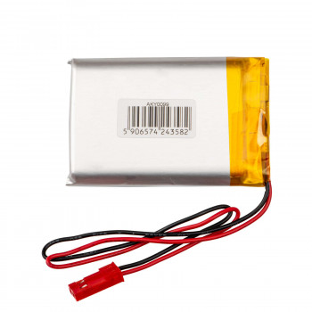 Akyga AKY0099 LP903450 bateria Li-Po 3,7 V 1600 mAh com PCM, ficha JST 2,54 mm 2 pinos, cabo de 150 mm