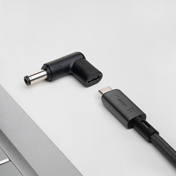 Akyga AK-ND-C02 adaptador de carregamento USB-C para DC 5,5 x 2,1 mm para portáteis, 18,5-20 V, 100 W