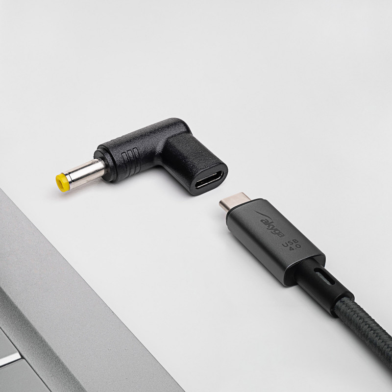 Akyga AK-ND-C03 adaptador de carregamento USB-C para DC 4,8 x 1,7 mm para portáteis, 18,5-20 V, 100 W