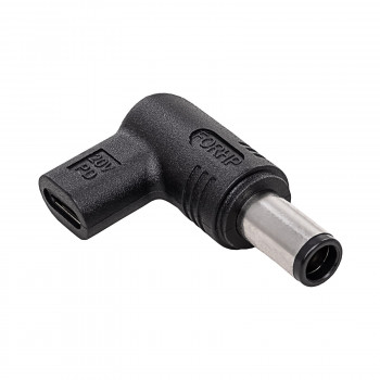 Akyga AK-ND-C07 adaptador de carregamento USB-C para DC 7,4 x 5,0 mm + pino para portáteis, 18,5-20 V, 100 W, para HP