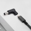 Akyga AK-ND-C07 adaptador de carregamento USB-C para DC 7,4 x 5,0 mm + pino para portáteis, 18,5-20 V, 100 W, para HP