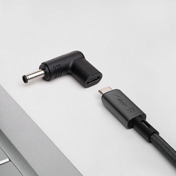 Akyga AK-ND-C10 adaptador de carregamento USB-C para DC 4,5 x 3,0 mm + pino para portáteis, 18,5-20 V, 100 W, para Dell