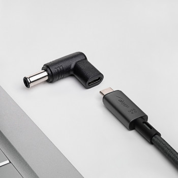 Akyga AK-ND-C14 adaptador de carregamento USB-C para DC 6,5 x 4,4 mm + pino para portáteis, 18,5-20 V, 100 W