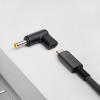 Akyga AK-ND-C16 adaptador de carregamento USB-C para DC 5,5 x 3,0 mm + pino para portáteis, 18,5-20 V, 100 W