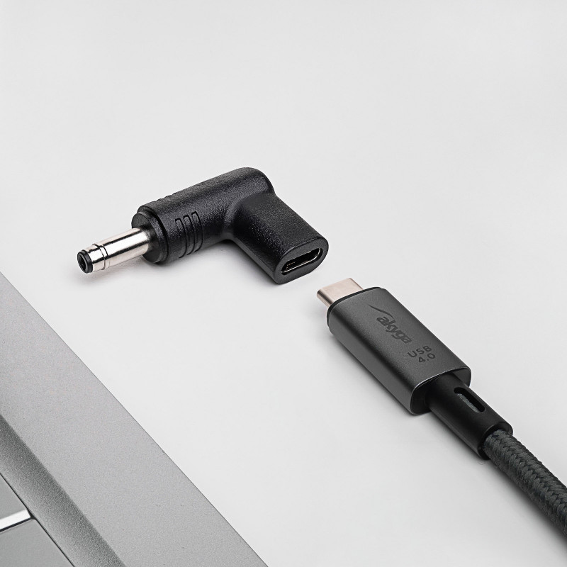 Akyga AK-ND-C17 adaptador de carregamento USB-C para DC 4,8 x 1,7 mm para portáteis, 18,5-20 V, 100 W
