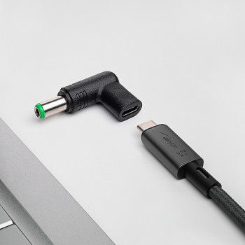 Akyga AK-ND-C18 adaptador de carregamento USB-C para DC 6,3 x 3,0 mm para portáteis, 15-16 V, 100 W