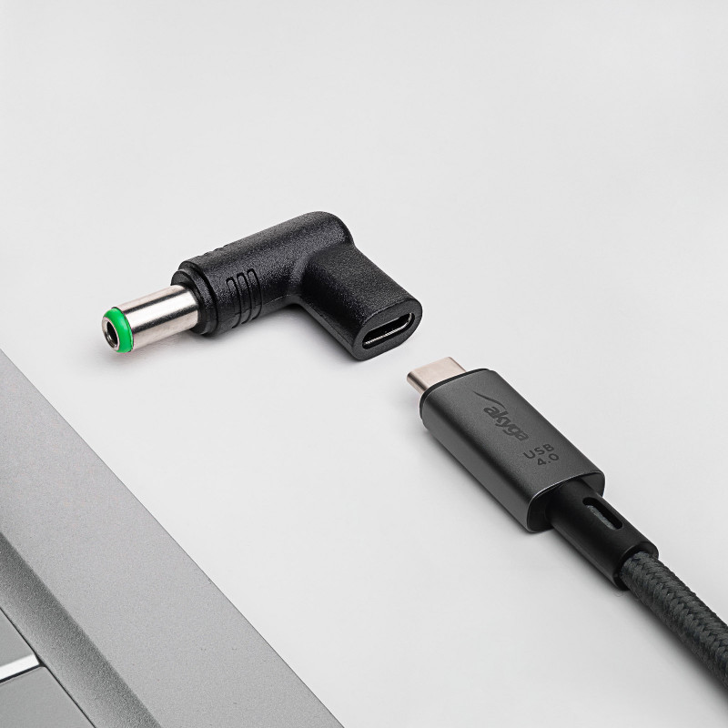 Akyga AK-ND-C18 adaptador de carregamento USB-C para DC 6,3 x 3,0 mm para portáteis, 15-16 V, 100 W