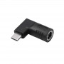 Akyga AK-ND-D02 adaptador DC 7,4 x 5,0 mm + pino para USB-C PD para fontes de alimentação de portáteis, 65 W