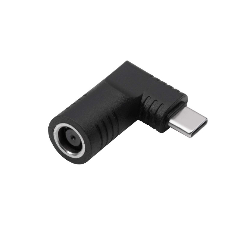 Akyga AK-ND-D02 adaptador DC 7,4 x 5,0 mm + pino para USB-C PD para fontes de alimentação de portáteis, 65 W