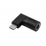 Akyga AK-ND-D04 adaptador DC 6,5 x 4,4 mm + pino para USB-C PD para fontes de alimentação de portáteis, 65 W