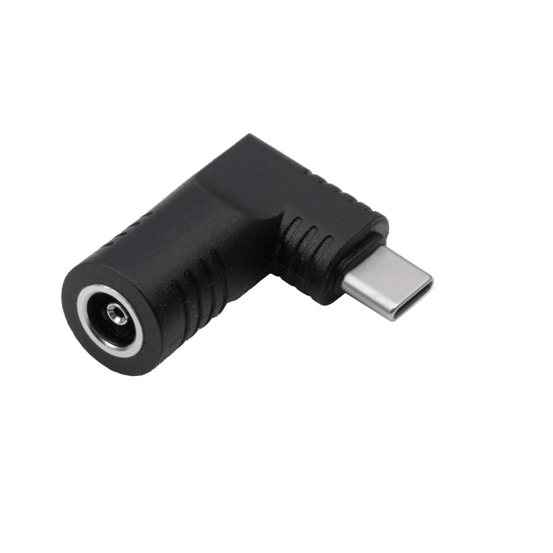 Akyga AK-ND-D04 adaptador DC 6,5 x 4,4 mm + pino para USB-C PD para fontes de alimentação de portáteis, 65 W