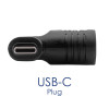 Akyga AK-ND-D06 adaptador DC 5,5 x 2,5 mm para USB-C PD para fontes de alimentação de portáteis, 65 W