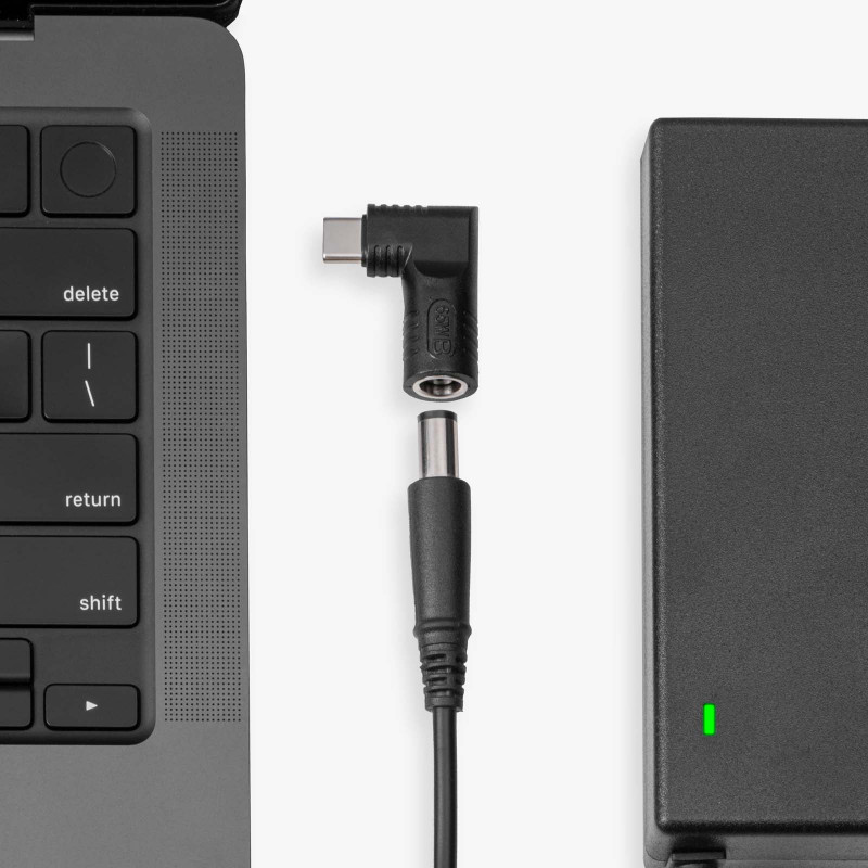 Akyga AK-ND-D07 adaptador DC 5,5 x 2,1 mm para USB-C PD para fontes de alimentação de portáteis, 65 W, para HP