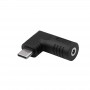 Akyga AK-ND-D17 adaptador DC 3,0 x 1,0 mm para USB-C PD para fontes de alimentação de portáteis, 65 W