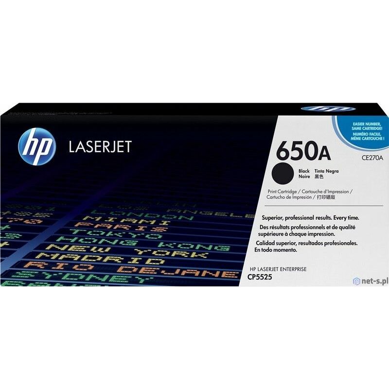 HP 650A CE270AH cartucho de toner, preto, 13.500 páginas (1 un.)