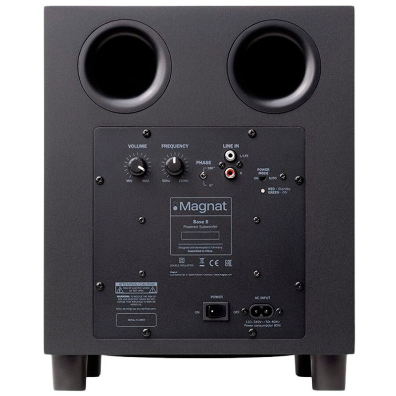 Magnat Base 8 subwoofer ativo, preto