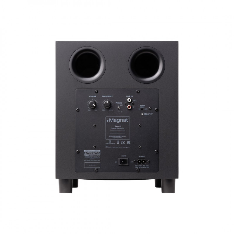 Magnat Base 8 subwoofer ativo, preto