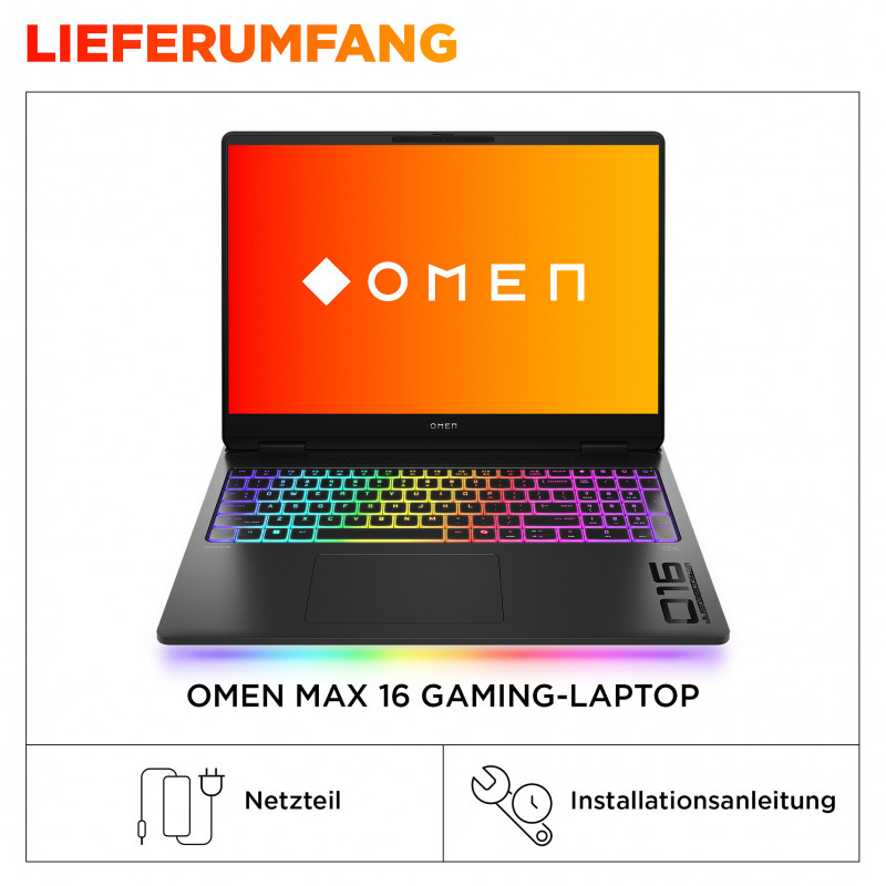 HP Omen MAX 16-ak0693ng BJ0V6EA#ABD portátil, AMD Ryzen AI 9 HX 375, 32 GB RAM, 1 TB SSD, NVIDIA GeForce RTX 5070 Ti
