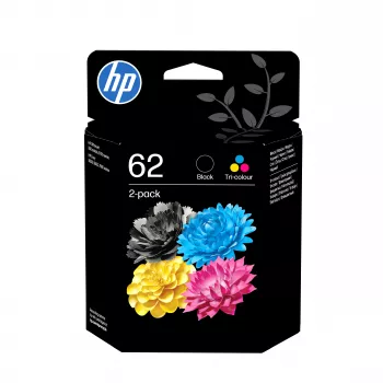 HP 62 multipack de cartuchos de tinta N9J71AE#LS1, preto e ciano/magenta/amarelo