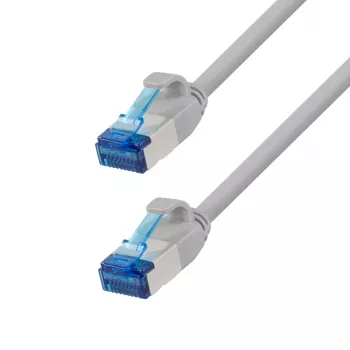 Cabo patch LogiLink CP5032S Cat.6A S/FTP LSZH SlimLine, 1 m, cinzento