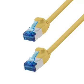 LogiLink CP5017S cabo patch Cat.6A S/FTP SlimLine, LSZH, 0,25 m, amarelo
