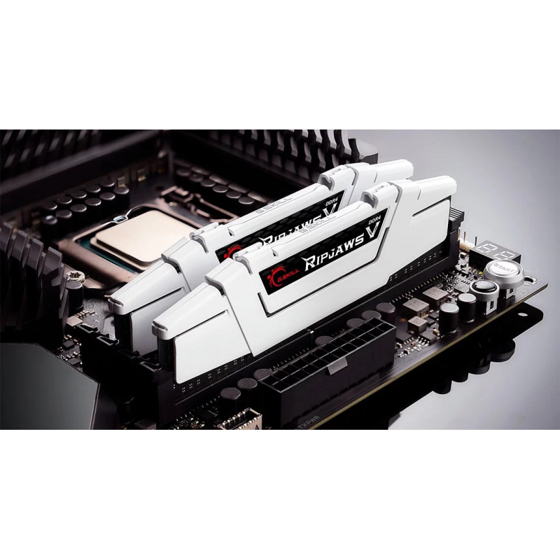 G.Skill Ripjaws V F4-3200C16D-16GVWB kit de memória DDR4-3200, 16 GB (2 x 8 GB), CL16, branco