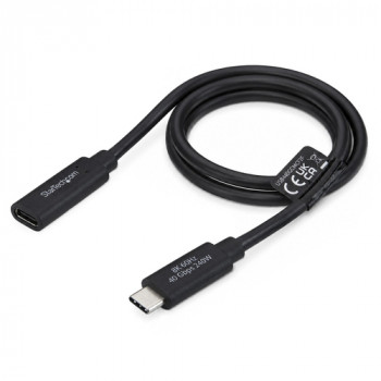 StarTech.com USB440GCMCF2F cabo de extensão USB4, USB-C macho – USB-C fêmea, 60 cm, preto