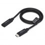 StarTech.com USB440GCMCF2F cabo de extensão USB4, USB-C macho – USB-C fêmea, 60 cm, preto