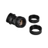 Thermaltake Pacific PETG conector a 45° de dupla compressão, diâmetro exterior 16 mm, G1/4, preto (CL-W098-CA00BL-A)