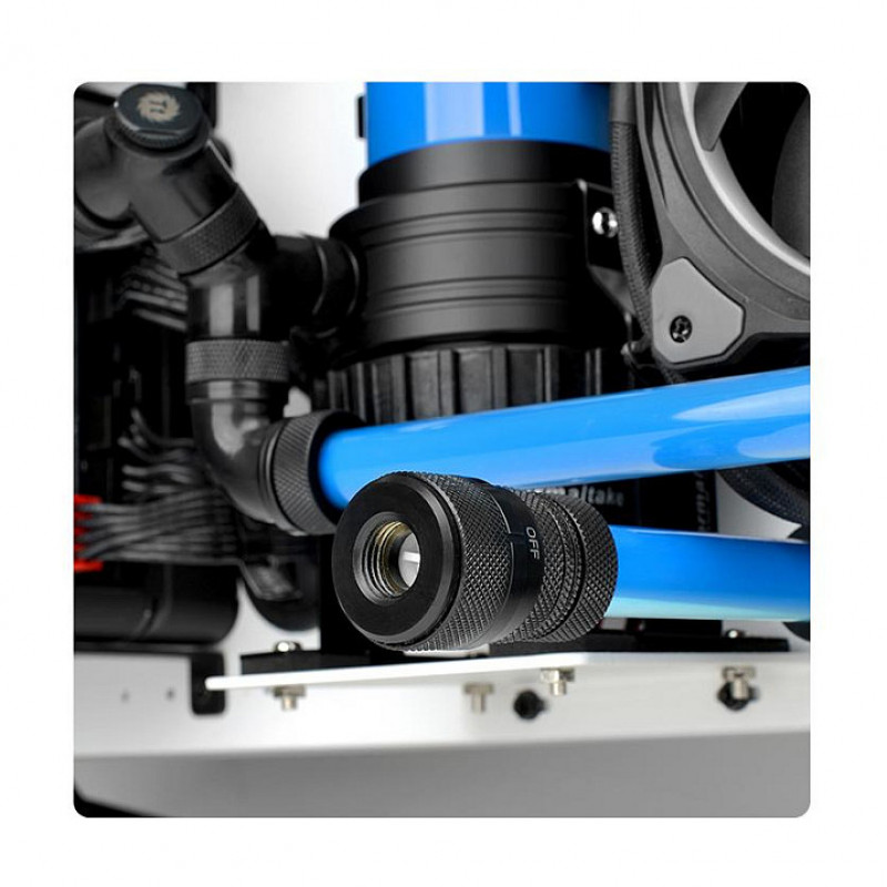 Thermaltake Pacific válvula de drenagem para sistemas de refrigeração líquida DIY, preta (CL-W087-CU00BL-A)