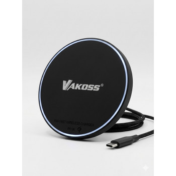 Vakoss MY5316K carregador sem fios magnético, 15 W, preto