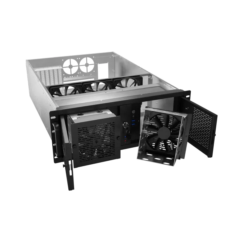Caixa de servidor Lanberg SC01-6504-12B, E-ATX 650/12, 19 polegadas, 4U
