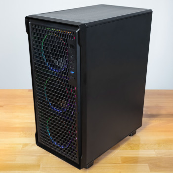Caixa de PC Kolink AM2 ARGB Midi Tower, ATX, vidro temperado, 4 ventoinhas de 120 mm incluídas, preta