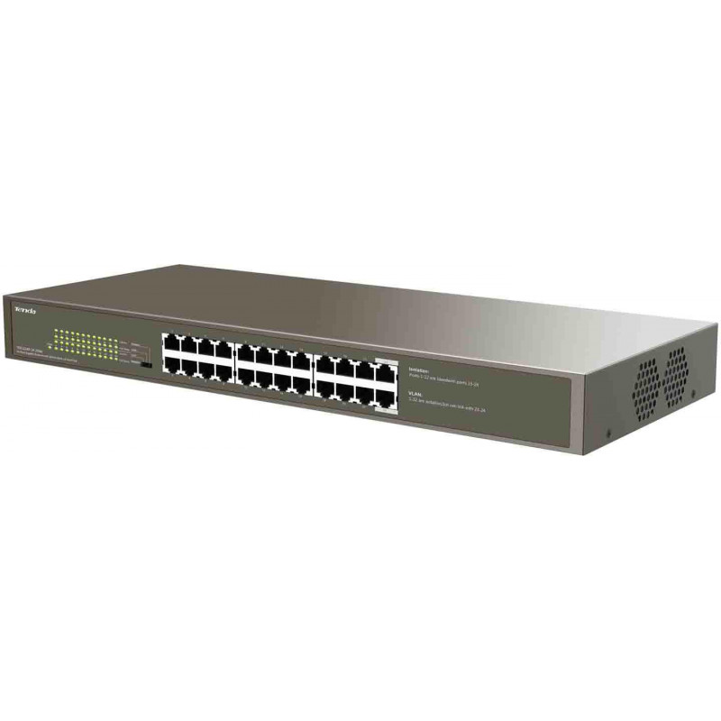 Switch PoE Tenda TEG1124P-24-250W, 24 portas, 250 W
