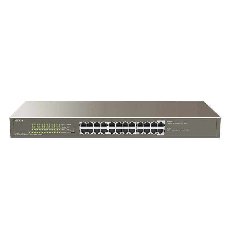Switch PoE Tenda TEG1124P-24-250W, 24 portas, 250 W