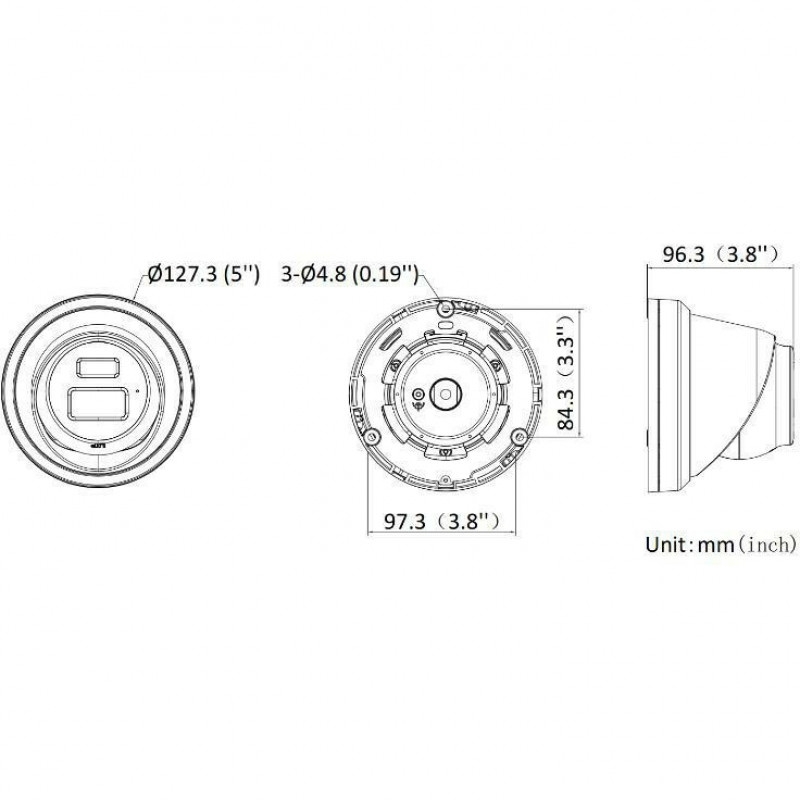 Câmara Hikvision AcuSense Turret DS-2CD2343G2-LI2U, 4 mm, O-STD
