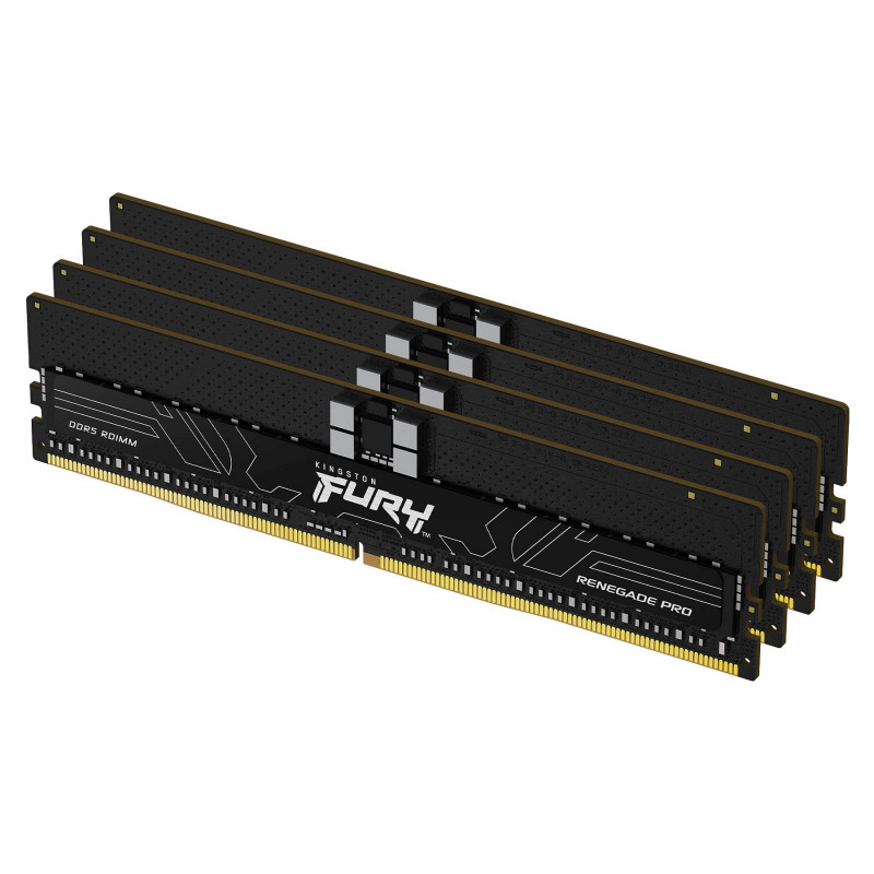 Kingston FURY Renegade Pro KF564R32RBE2K4-128 kit de memória DDR5-6400 ECC registada, 128 GB (4 x 32 GB), CL32, preto